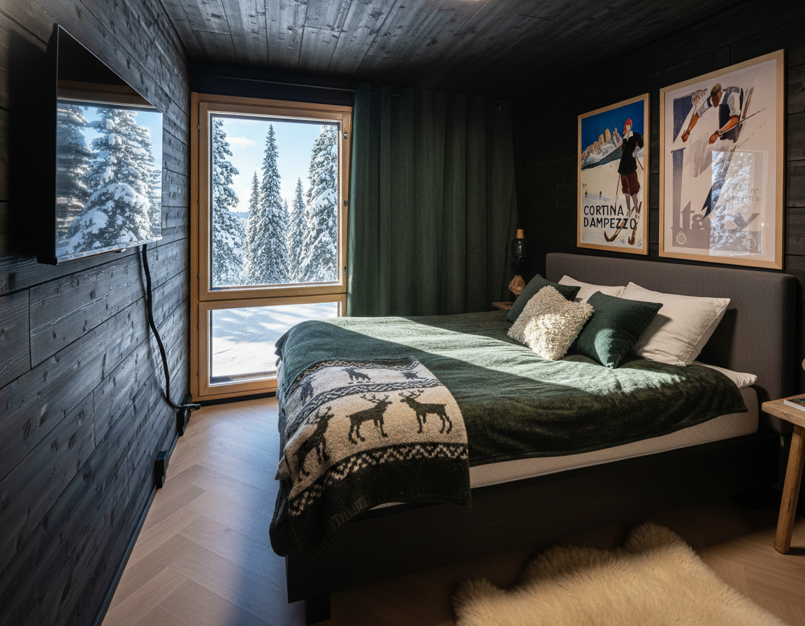 Sulo Retreats – cosy bedroom with forest view